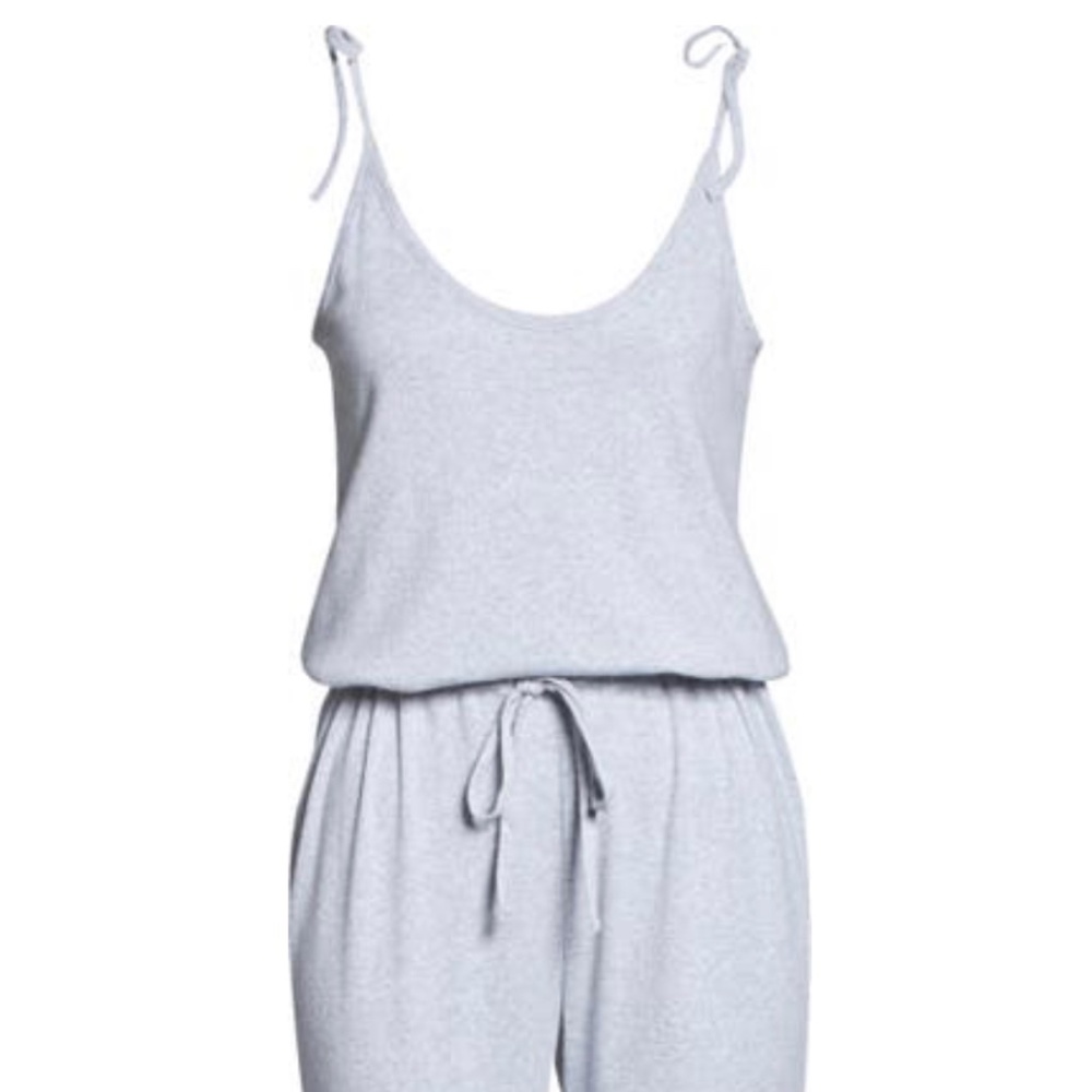 Madewell Knit Pointelle Tie Strap Jumpsuit Size S
